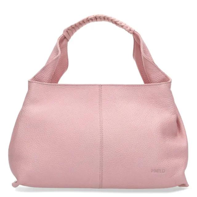 Manfield leren handtas roze