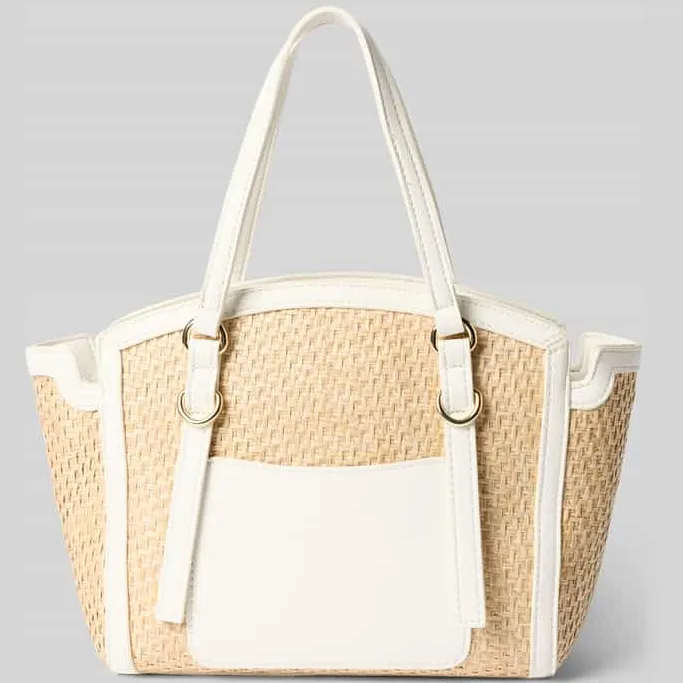 Valentino Handtas in vlechtlook model 'Demetra' natur / bianco, foto 3