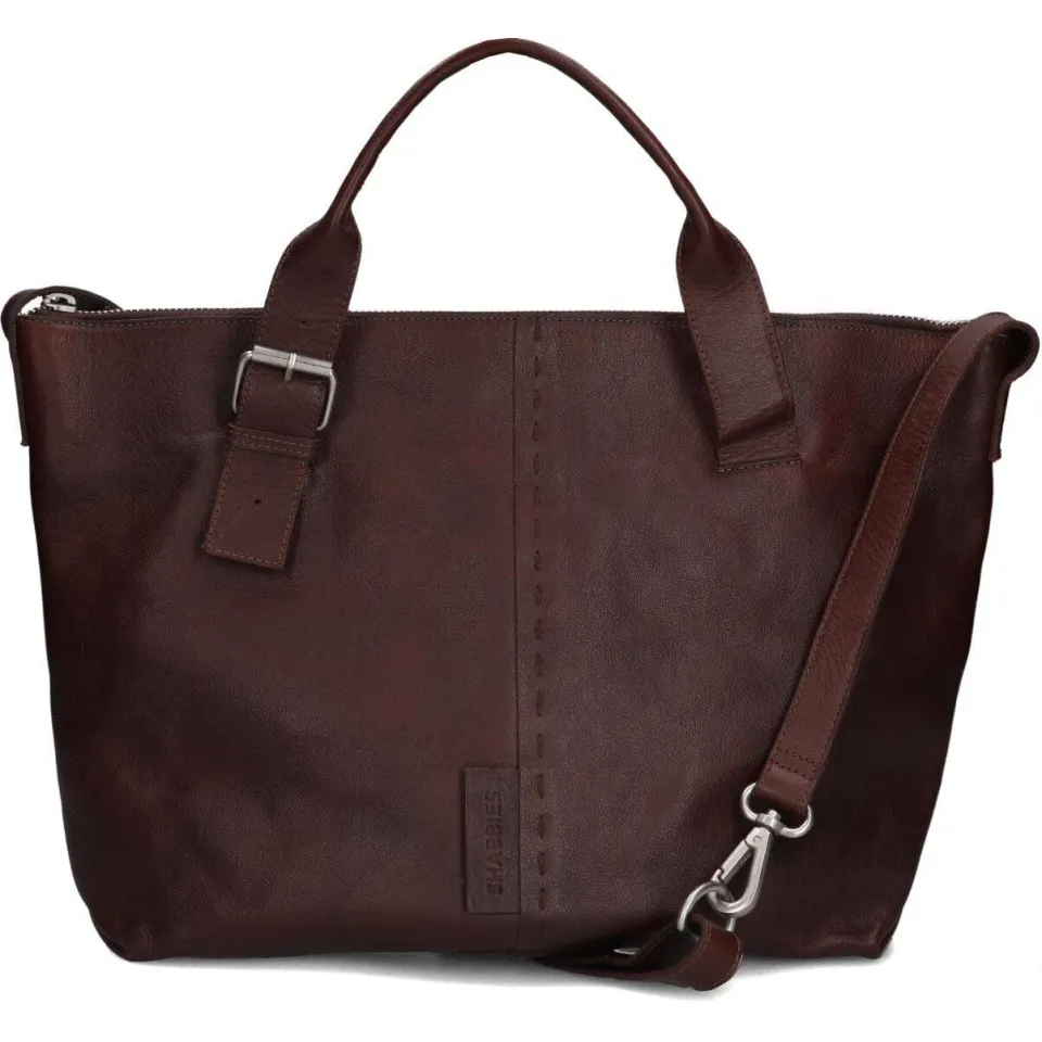 Shabbies Amsterdam Essie Stitched laptoptas bruin