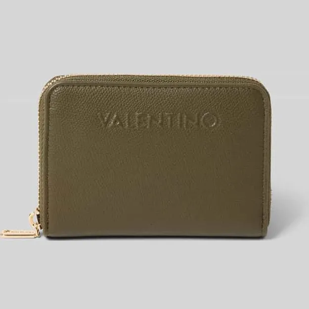 Valentino Portemonnee met ritssluiting rondom model 'BIANKA RE' Verde Militare