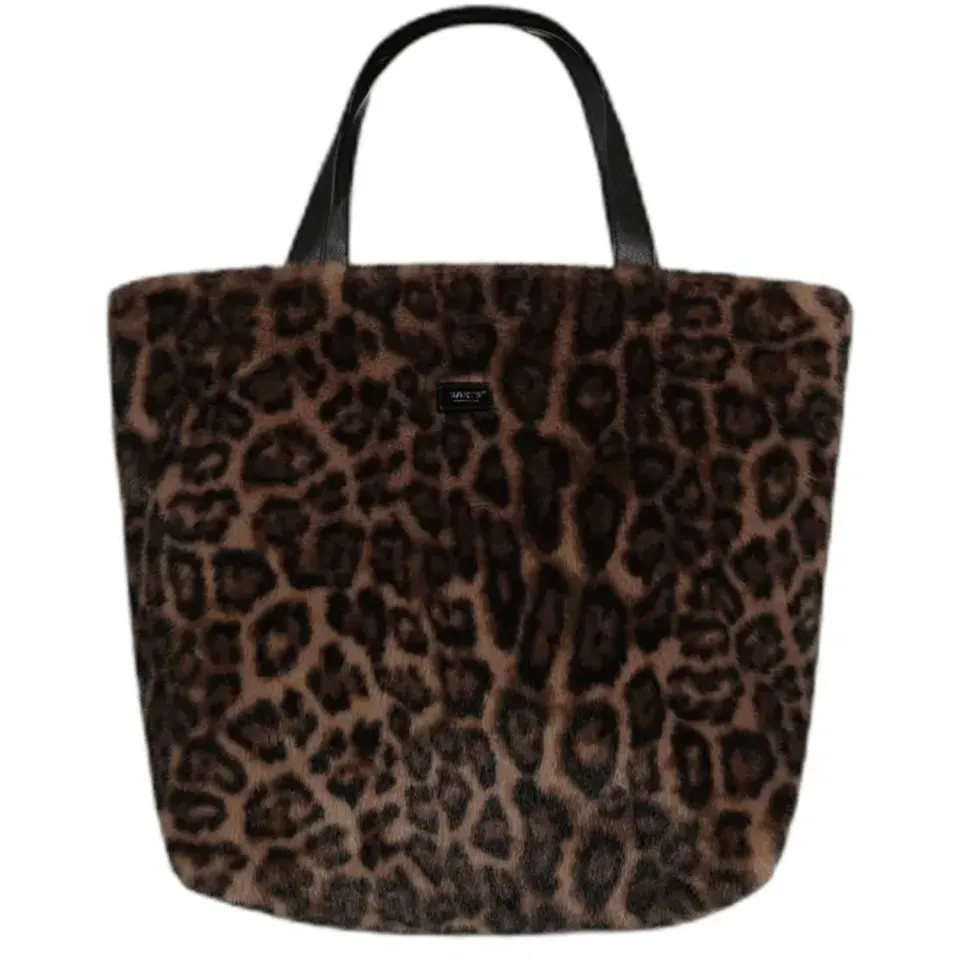 Barts shopper met labeldetail luipaardprint