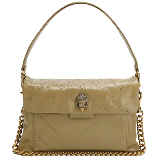 Kurt Geiger leren schoudertas Celia olijfgroen