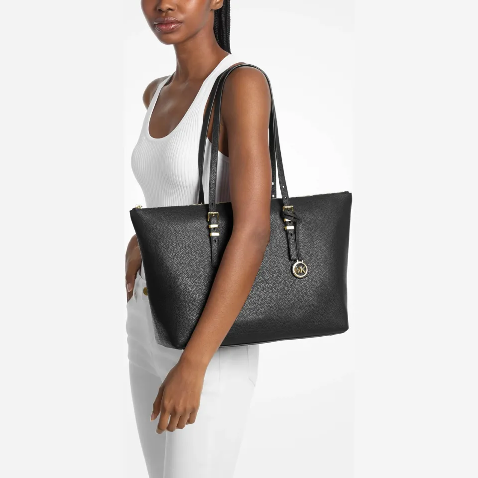 Michael Kors Quinn Large leren shopper zwart, foto 5