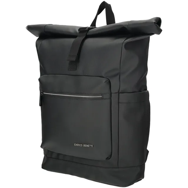 Enrico Benetti Newport Rolltop Laptoprugzak - 15 inch - Zwart