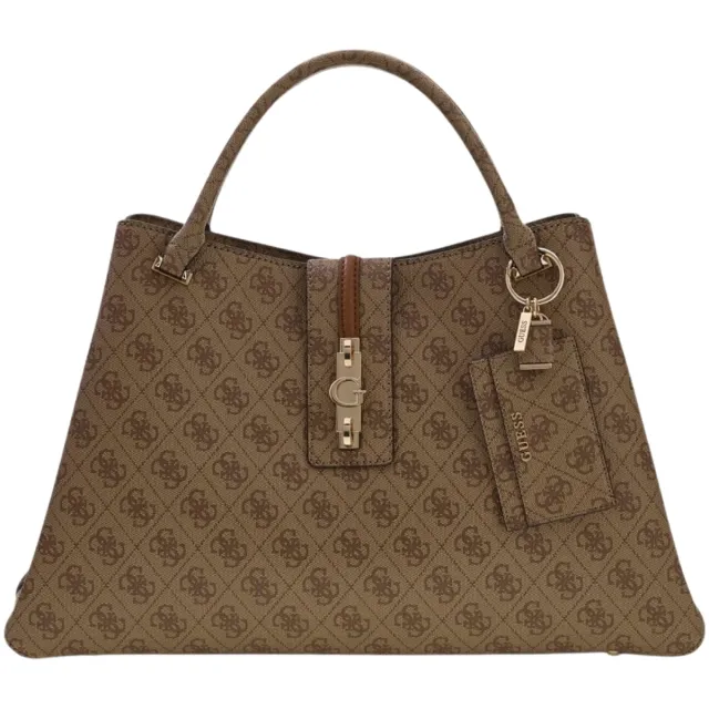 Guess Yvonne Girlfriend Carryall handtas lichtbruin Wit
