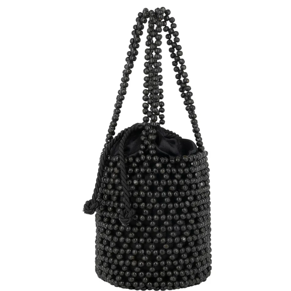 IZIA bucketbag met kralen zwart, foto 2