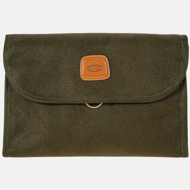 Bric's Brics Life beautycase tri fold 30 cm olive