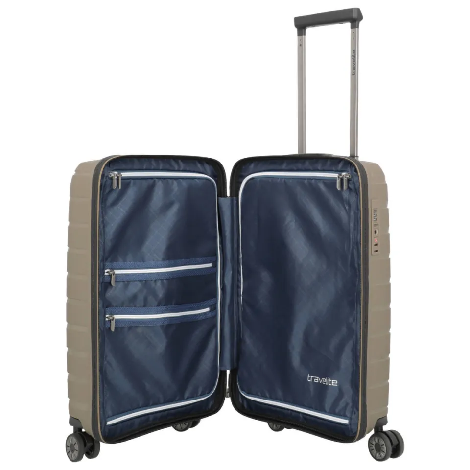 Travelite Air Base slim trolley 55 cm champagne, foto 4