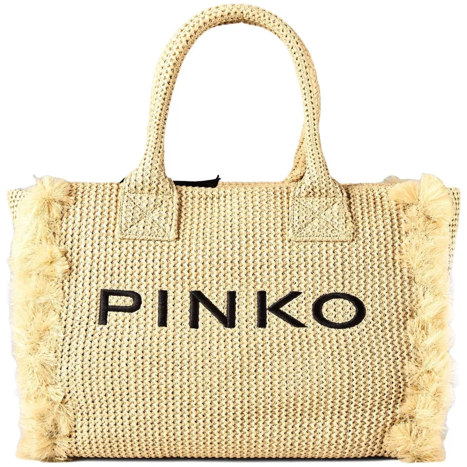 Pinko Beach shopper tas beige, foto 2