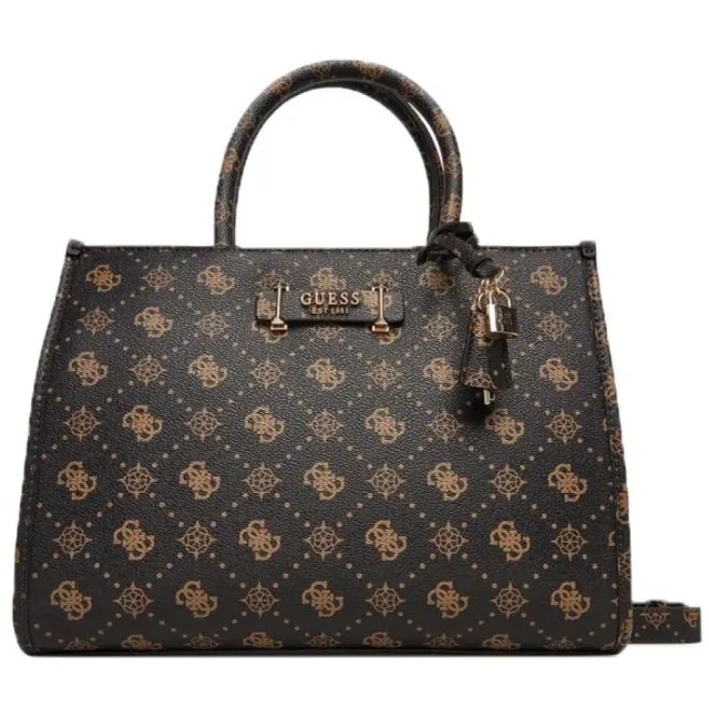 Guess Silia 2 shopper bruin Zwart