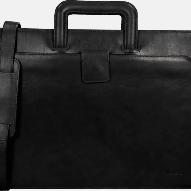 Claudio Ferrici Classico laptoptas 15.6 inch M black Zwart
