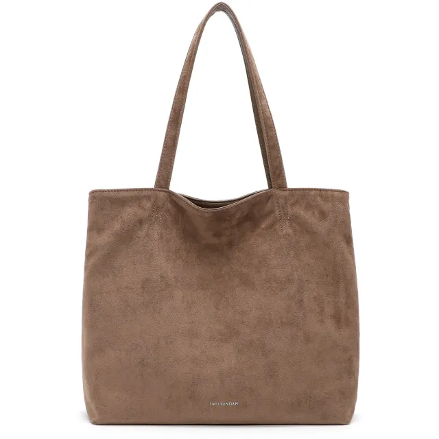 Emily & Noah Shopper E&N Eva Suede ( 65173 ) - Dames handtassen - taupe 900