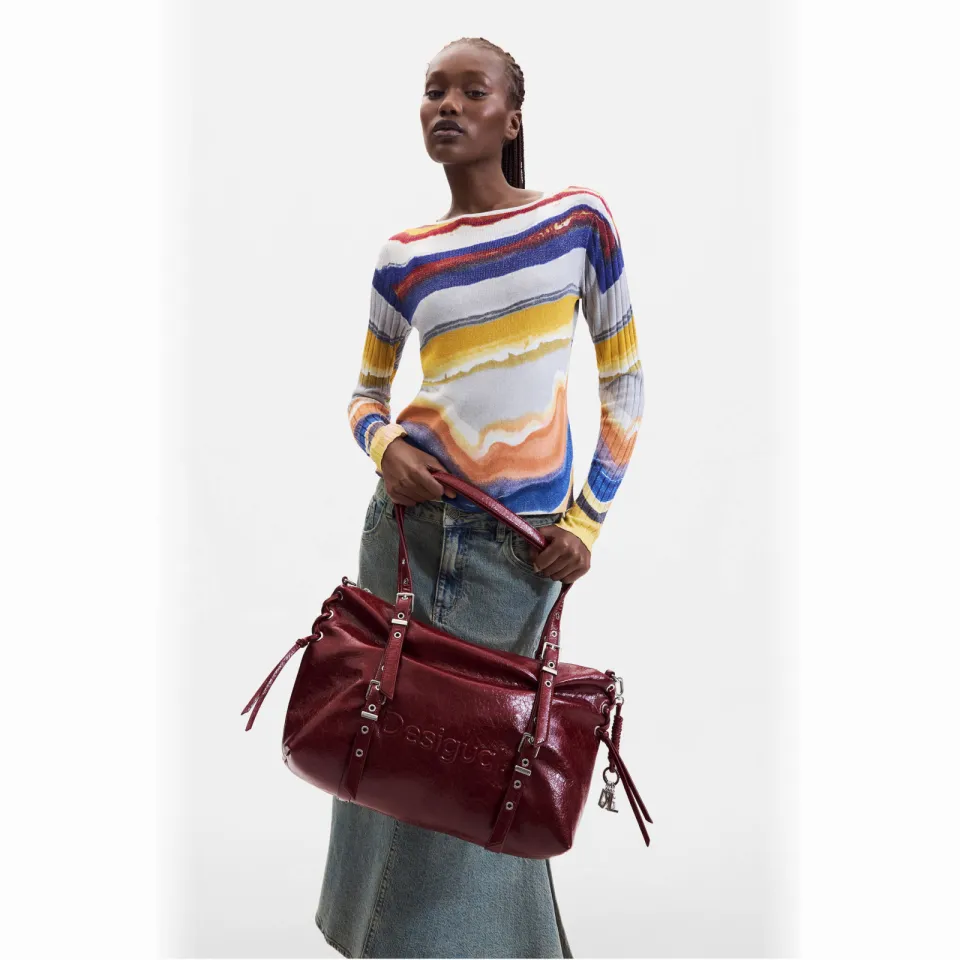 Desigual schoudertas donkerrood, foto 4