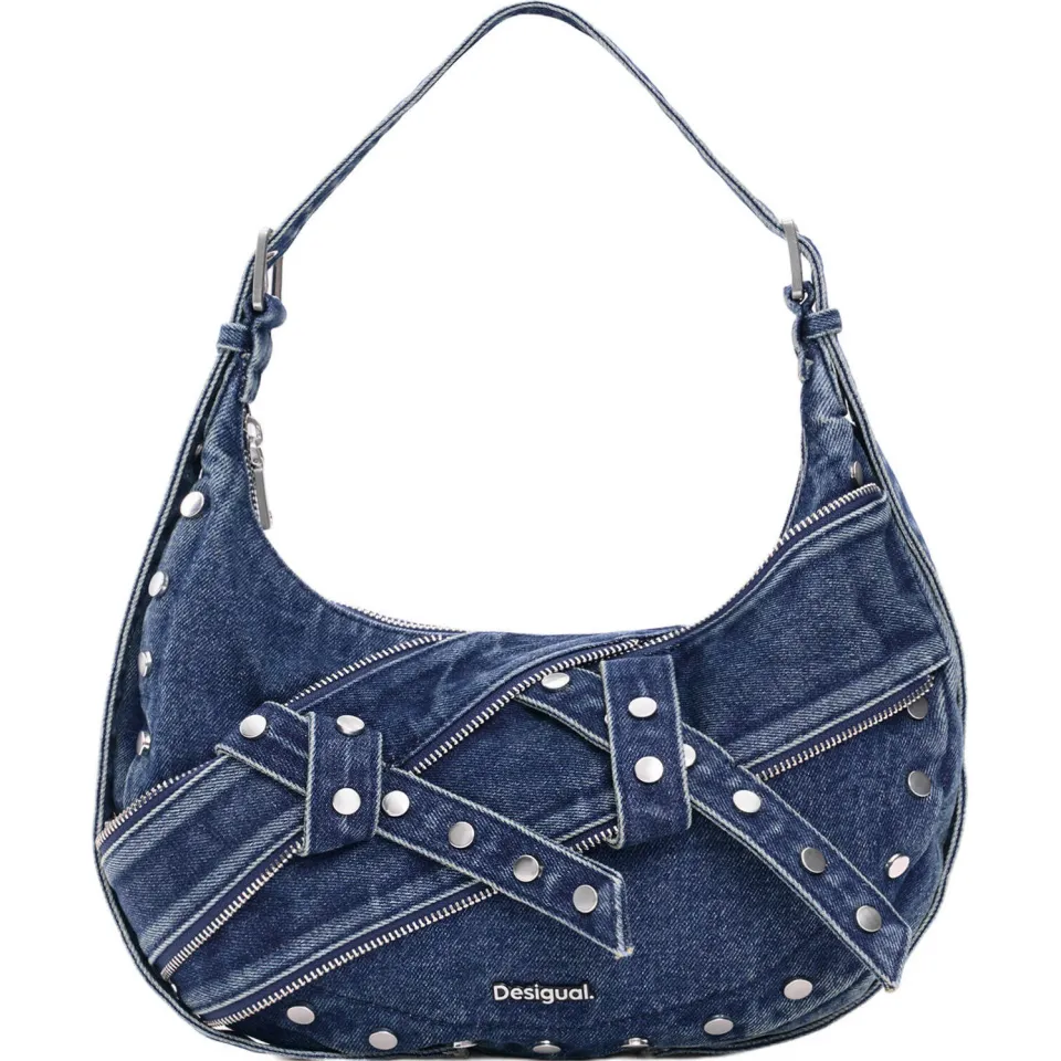 Desigual Centella denim schoudertas blauw