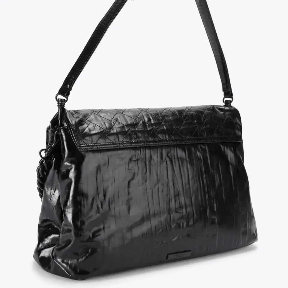 Kurt Geiger leren schoudertas Celia XL zwart, foto 2