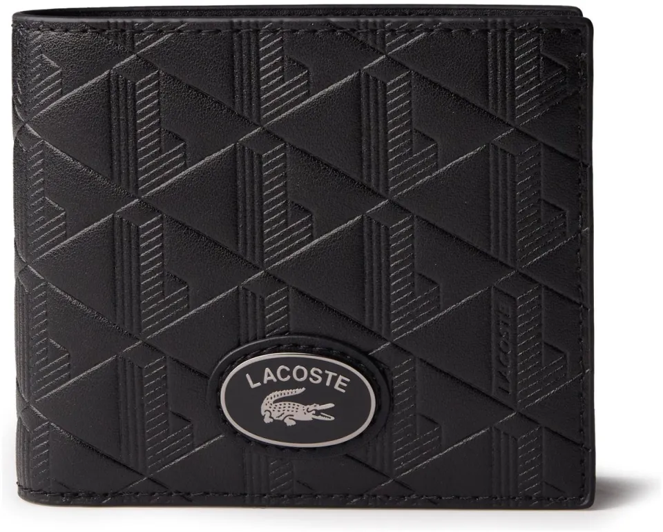 Lacoste Monogram portemonnee zwart