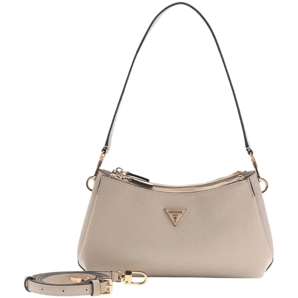 Guess Noelle II schoudertas 3 vakken taupe