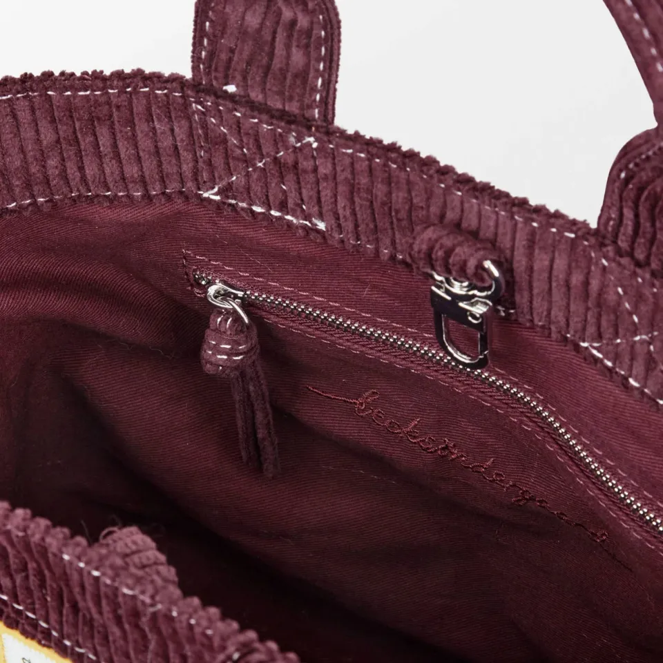 Becksondergaard Gene corduroy mini shopper bordeauxrood, foto 3