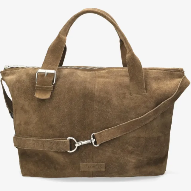 Shabbies Amsterdam Essie laptoptas Suède Lichtbruin