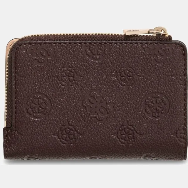 Portemonnee Guess Blake Slg Zip Around Card Case bruin