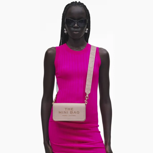 Marc Jacobs leren crossbody tas The Mini Bag lichtroze