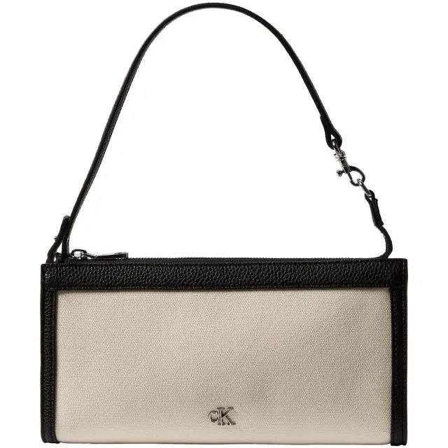 Calvin Klein Jeans Ck Canvas Convertible Pouch handtas beige Wit