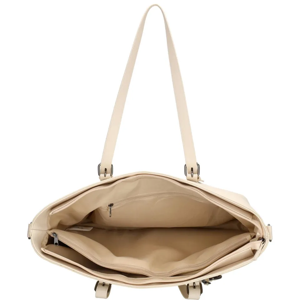 Charm London Birmingham shopper 15,6 inch laptopvak beige, foto 3