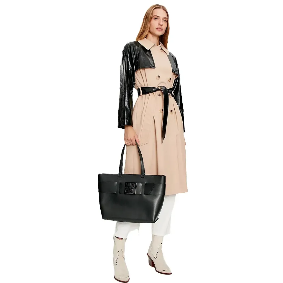 Armani Exchange Bow Detail shopper zwart, foto 2