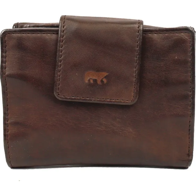 Beardesign Bear Design Jill Portemonnee CL16211 - Brown – Van leer – Bear Design Jill CL16211 is een leren portemonnee voor wie meer ruimte wil dan in een klein model, maar geen grote portemonnee zoekt Donkerbruin