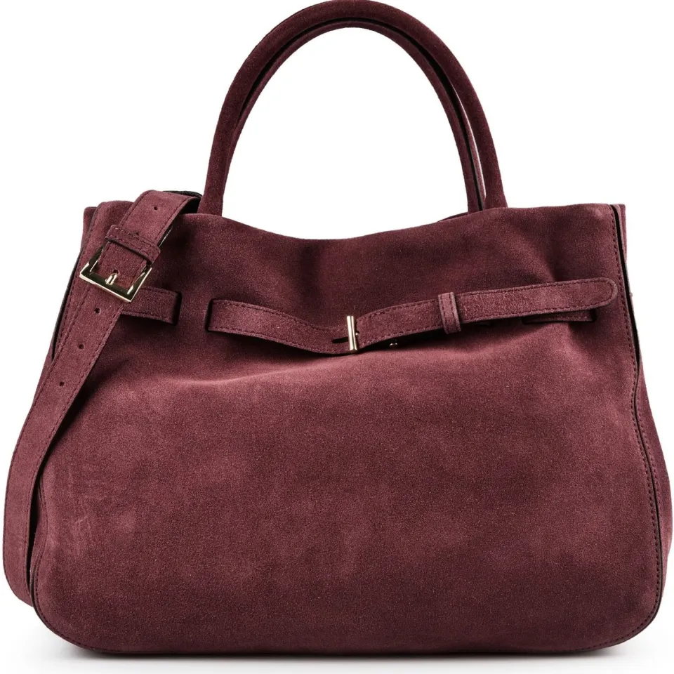 Abro Handtas met labeldetail model 'JILL' bordeaux