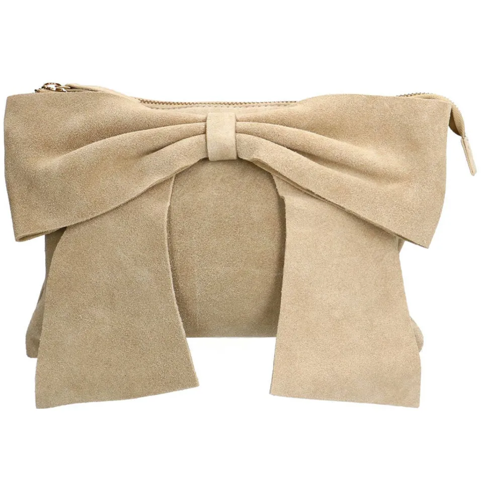 Manfield suede crossbody tas beige, foto 3