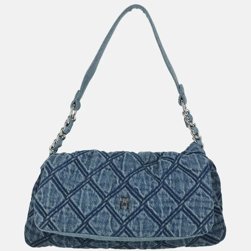 Tommy Hilfiger denim schoudertas TH Feminine blauw, foto 2