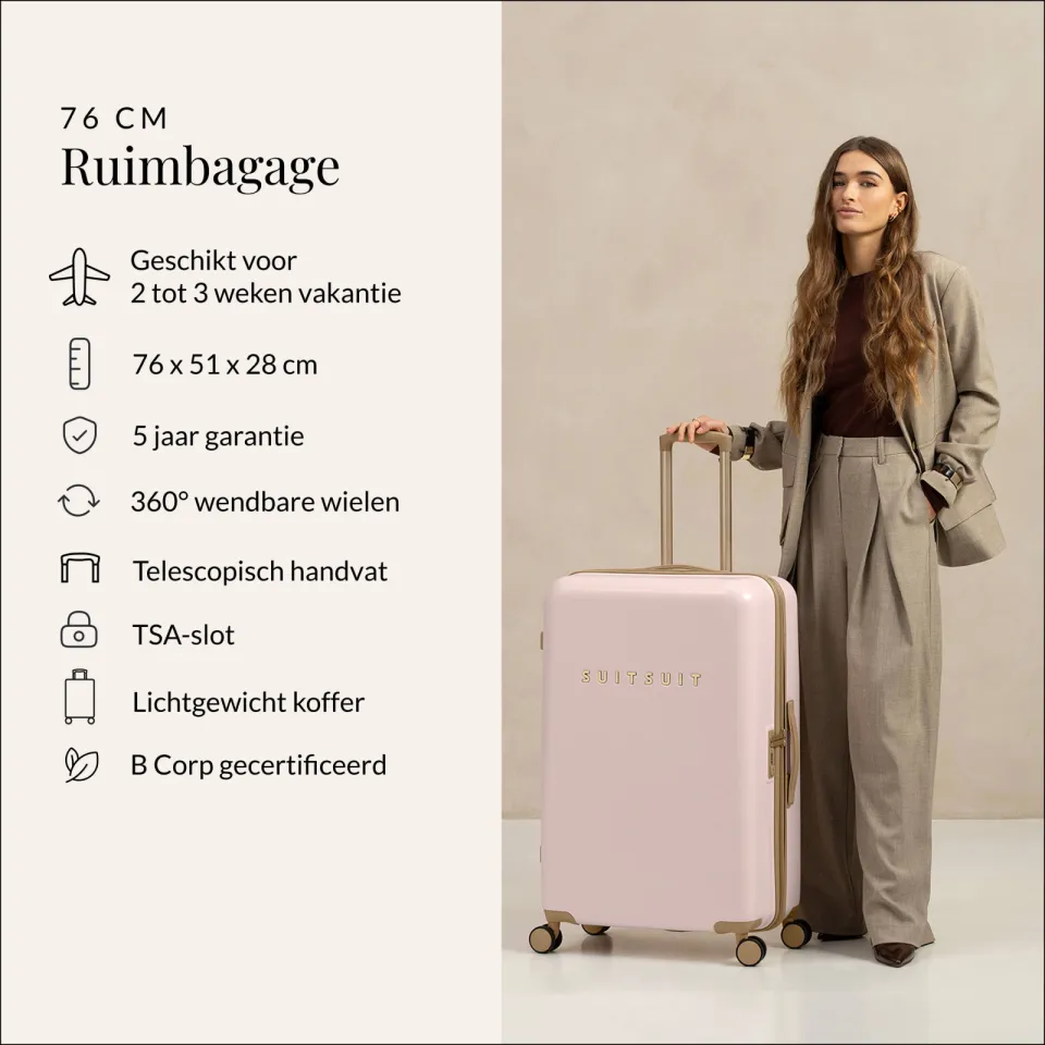 SUITSUIT Fusion koffer 76 cm Rose Pearl, foto 2