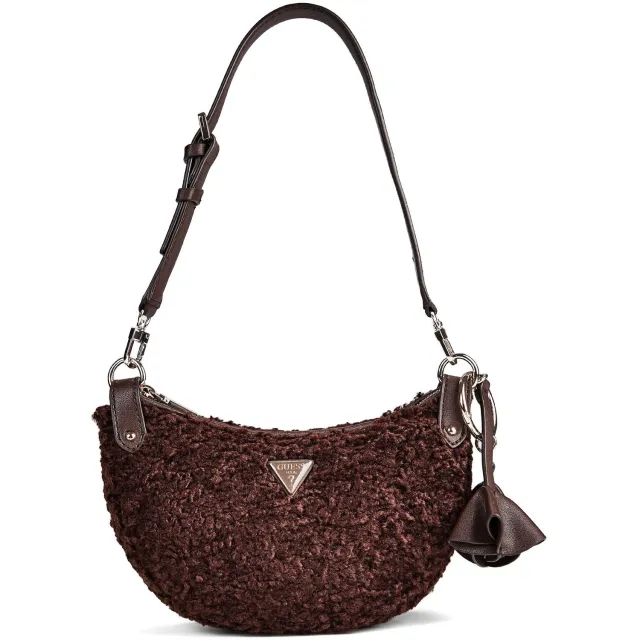 Guess schoudertas Katie Convertible Shoulder Bag Espresso donkerbruin