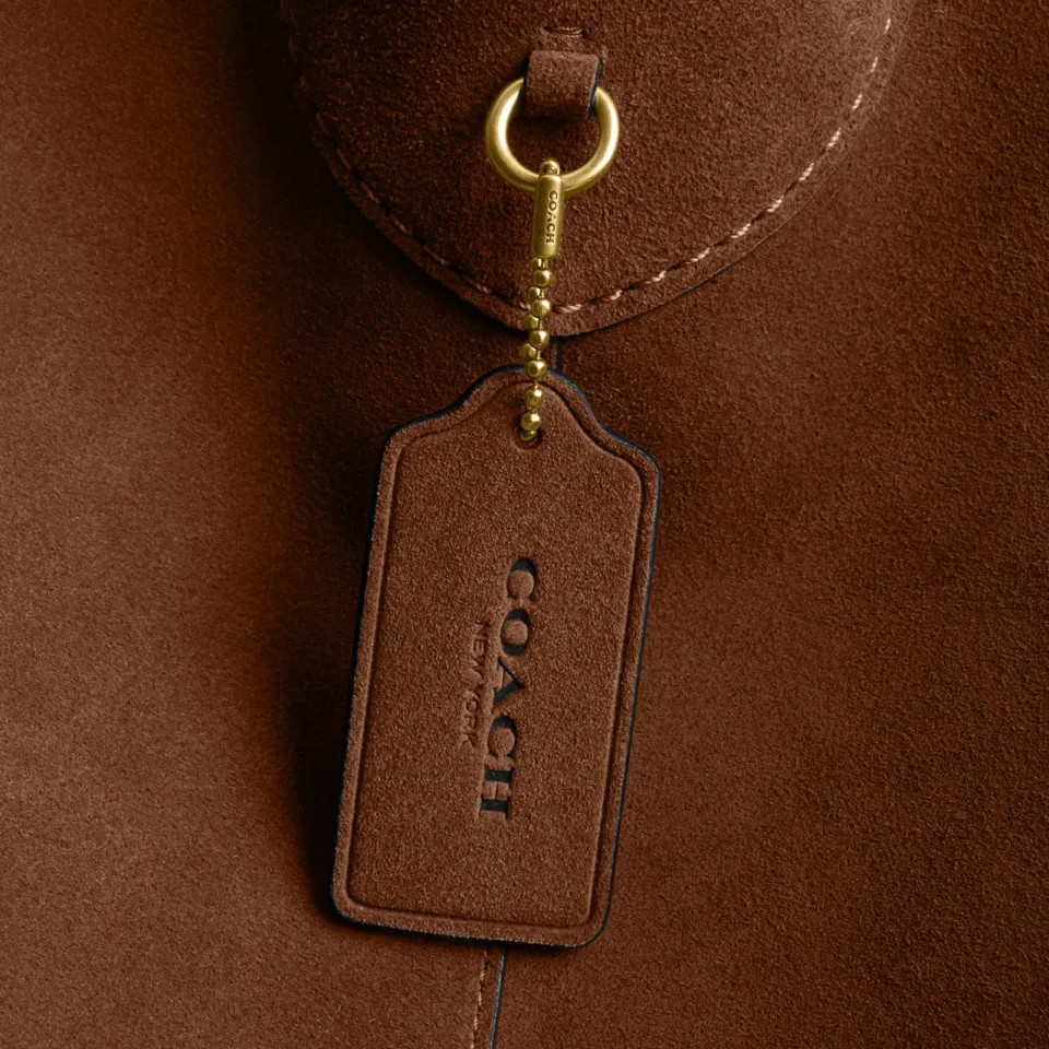 Coach suède schoudertas Brooklyn 39 bruin, foto 6