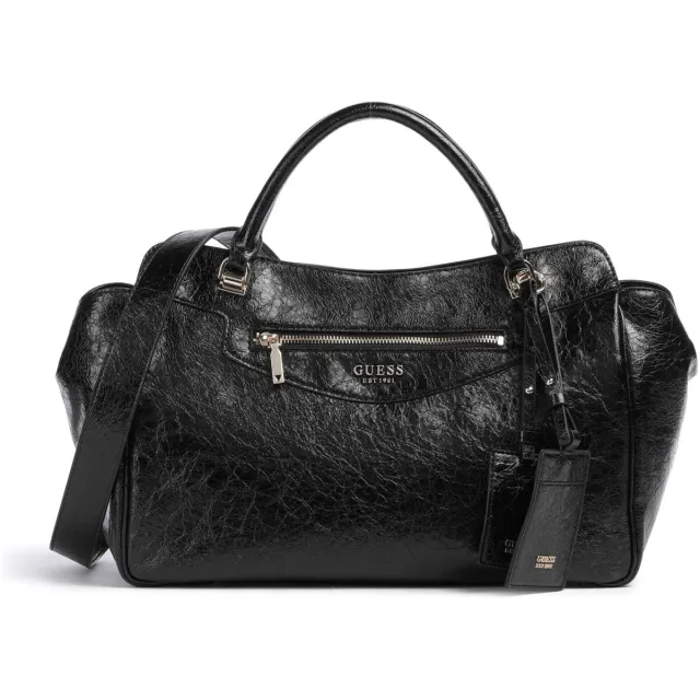 Handtas Guess Antonia Satchel zwart
