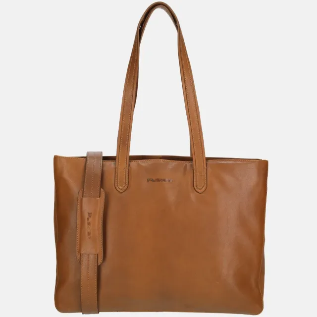 Plevier Burns shopper 16 inch cognac, foto 2