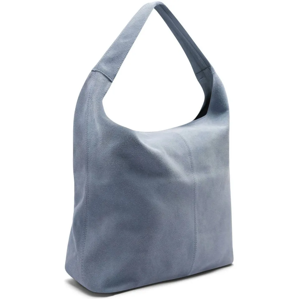Manfield suède shopper blauw, foto 3