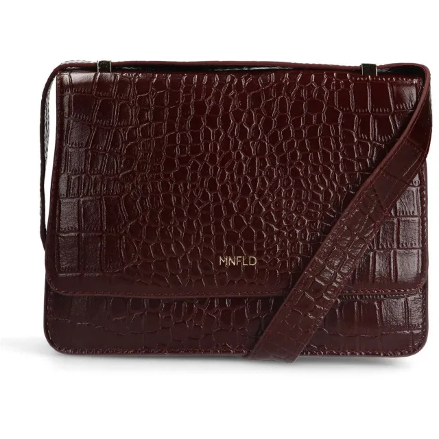 Manfield crossbody tas bordeaux bordeaux rood