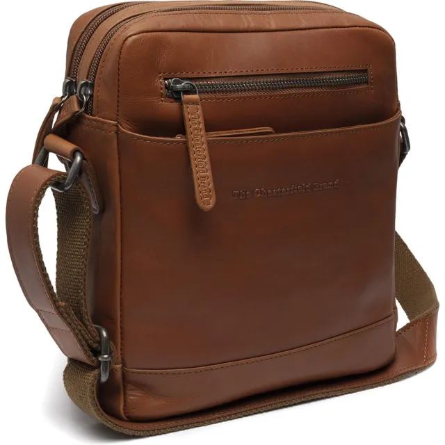 Chesterfield Arnhem Waxed Pull Up Schoudertas - Cognac