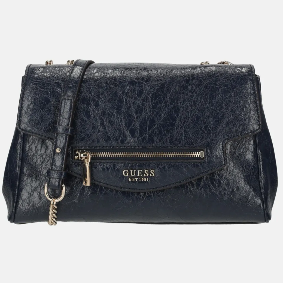 Guess schoudertas Antonia Convertible Xbody Flap Midnight donkerblauw