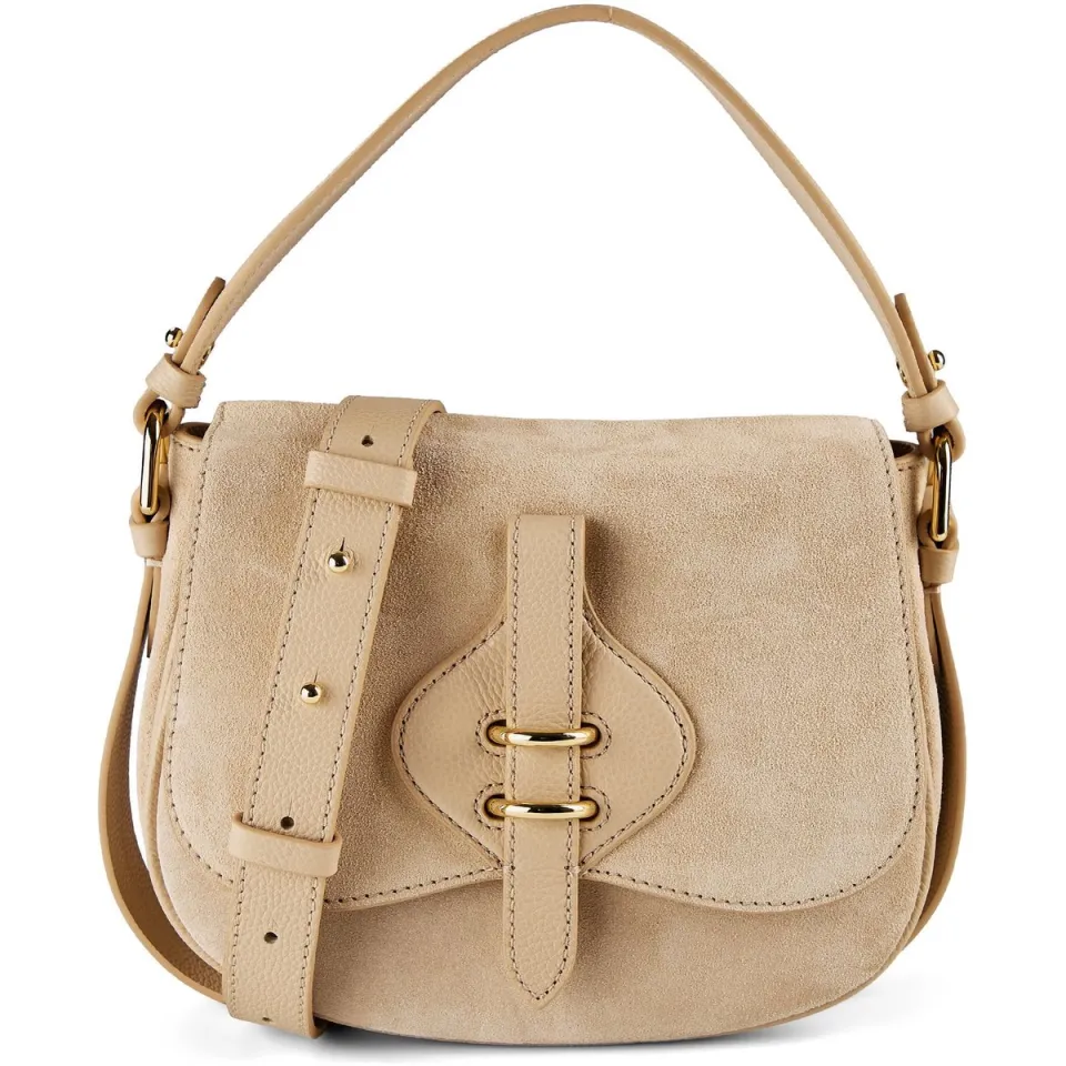 Coccinelle Mavery suède crossbodytas beige, foto 2