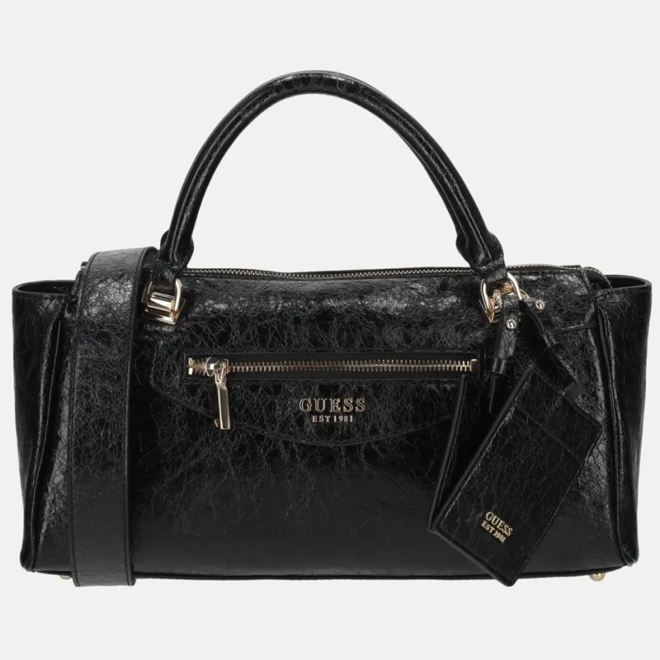 Guess handtas schoudertas Antonia Satchel Black zwart