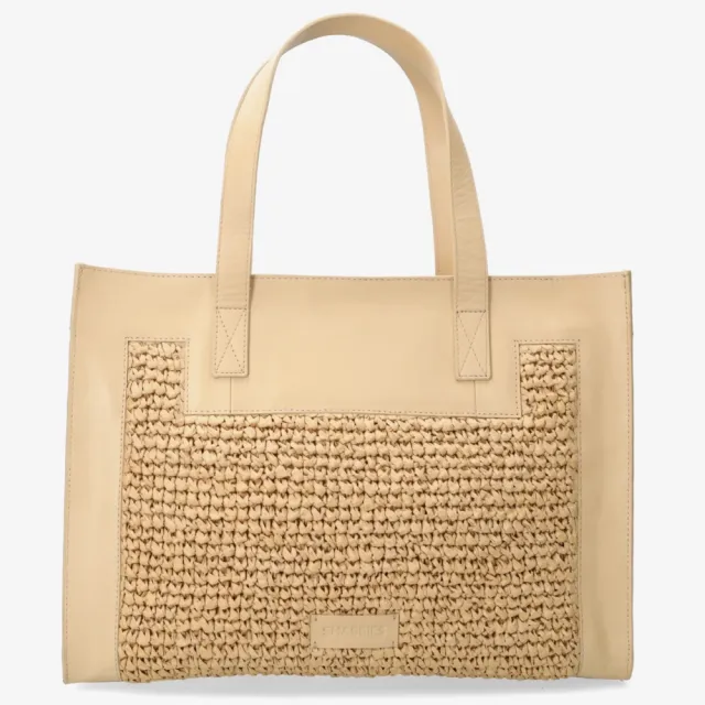 Shabbies Amsterdam Verena schoudertas Raffia Beige