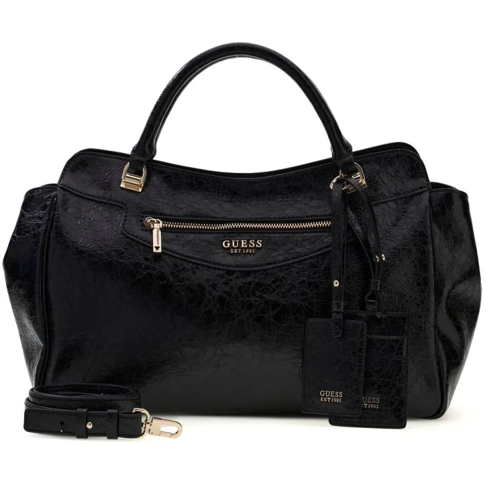 Handtas Guess Antonia Satchel zwart, foto 2