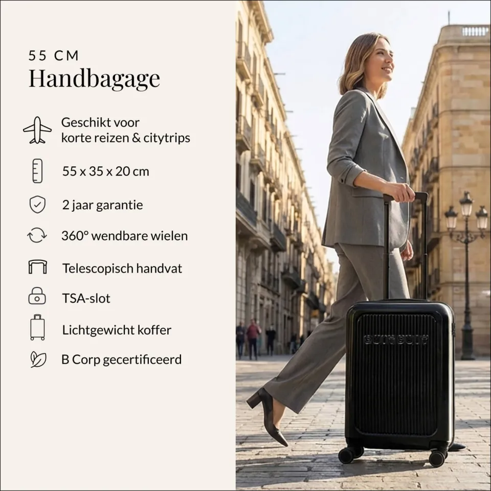SUITSUIT Caretta handbagagekoffer zwart, foto 4
