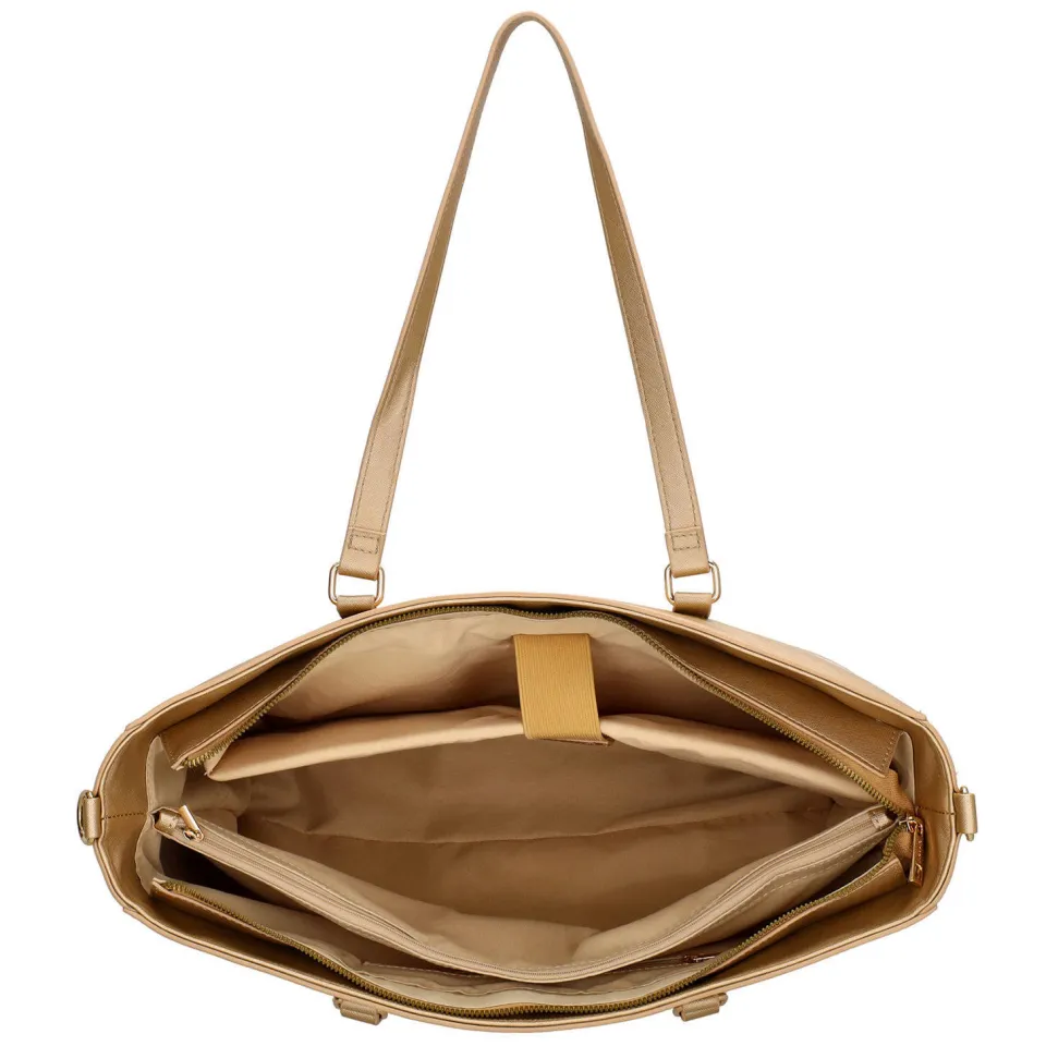 Charm London Birmingham shopper goudkleurig, foto 4