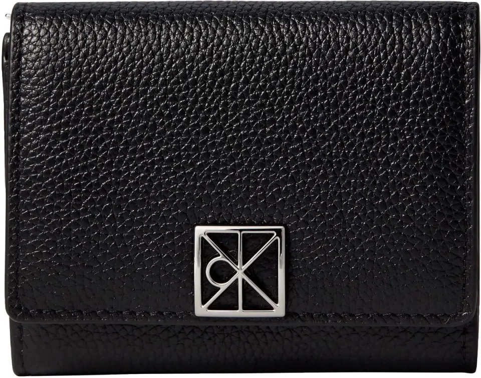 Calvin Klein Emblem Hw Pebble Trifold portemonnee zwart, foto 2