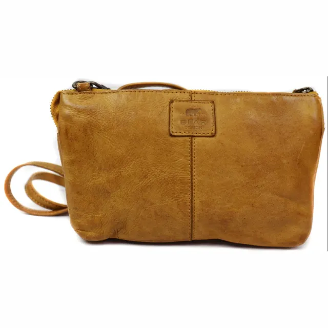 Beardesign Bear Design Uma Crossbodytas Kleine Dames - Leer - Geel Oker