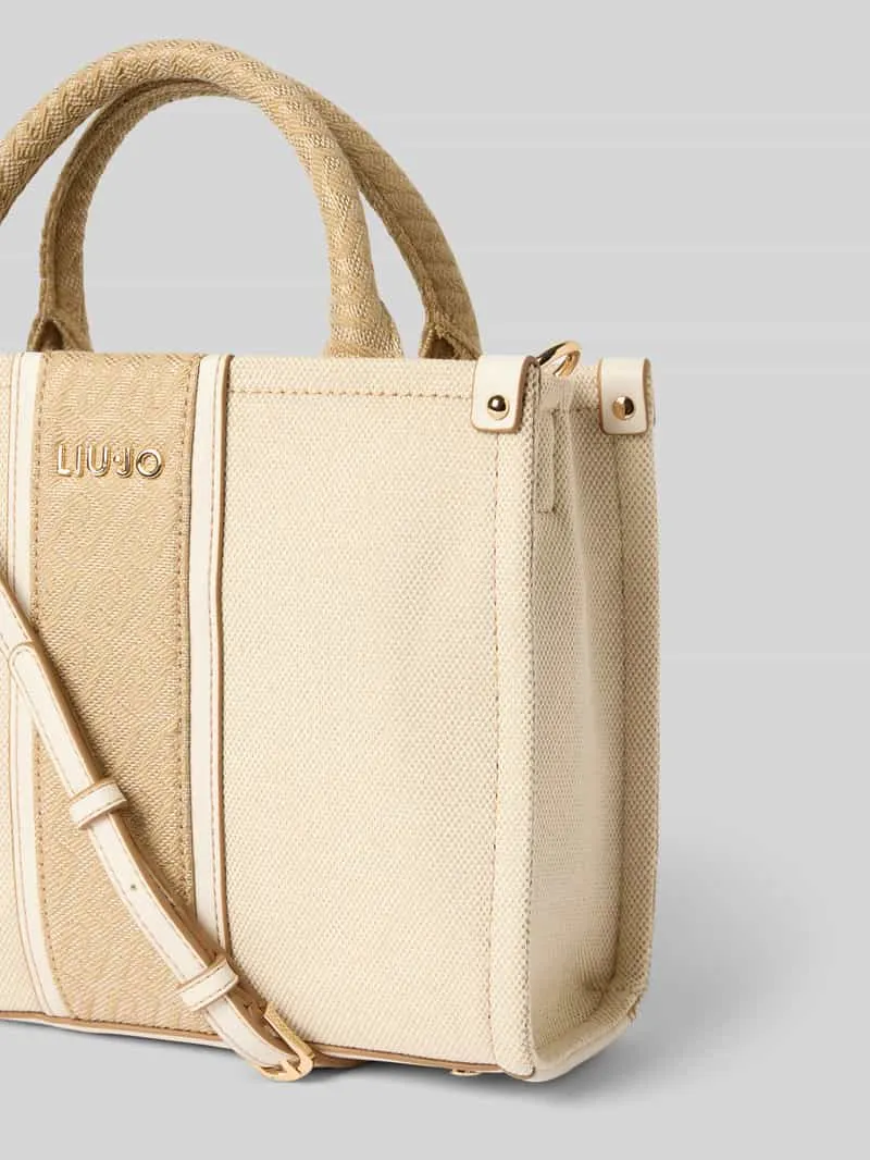 Liu Jo Handtas met labelapplicatie model 'RIDHI' beige, foto 4